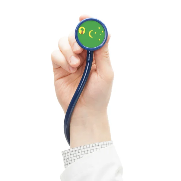 Stethoscope with flag series - Cocos (Keeling) Islands — Stock Photo, Image