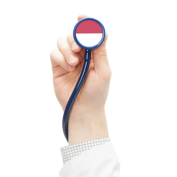 Stethoscope with flag series - Indonesia — Stock Photo, Image