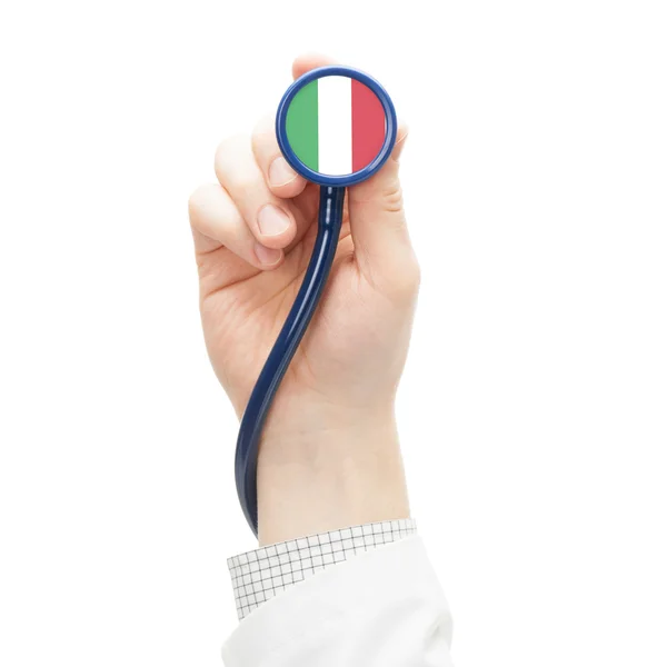 Stéthoscope avec la série des drapeaux - Italie — Photo