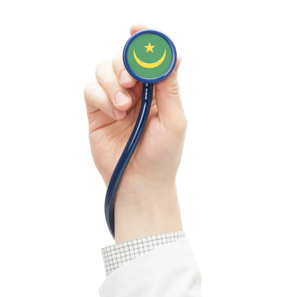 Stethoscope with flag series - Mauritania — Stock Photo, Image