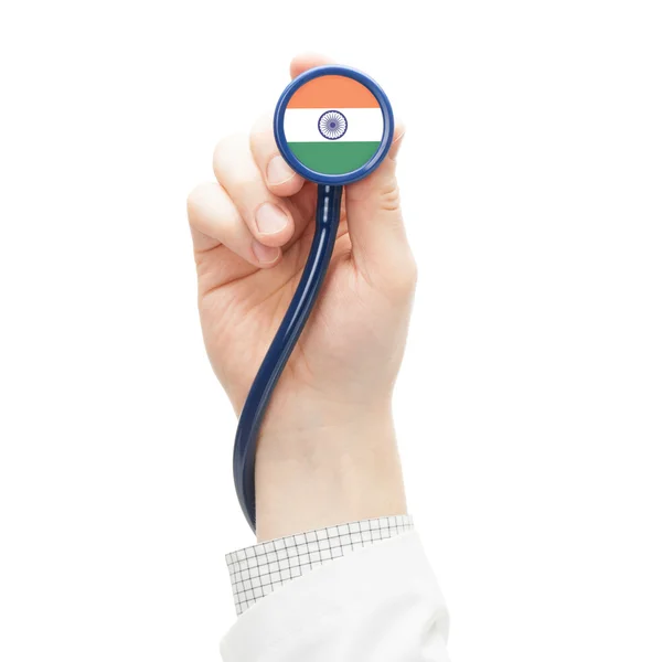 Stethoscope with flag series - India — Stock Photo, Image