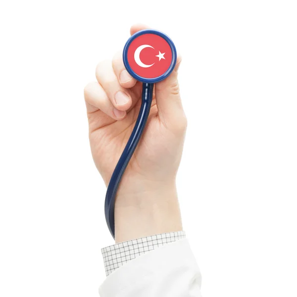 Stethoscope with flag series - Turkey — Stock Photo, Image