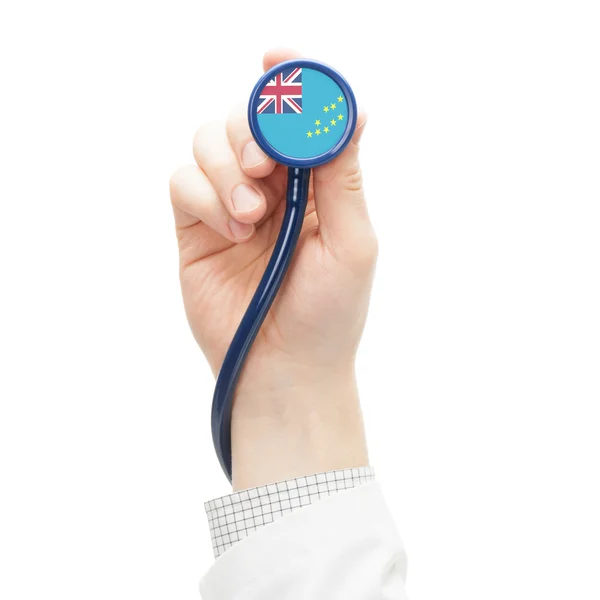 Stethoscope with flag series - Tuvalu — Stock Photo, Image