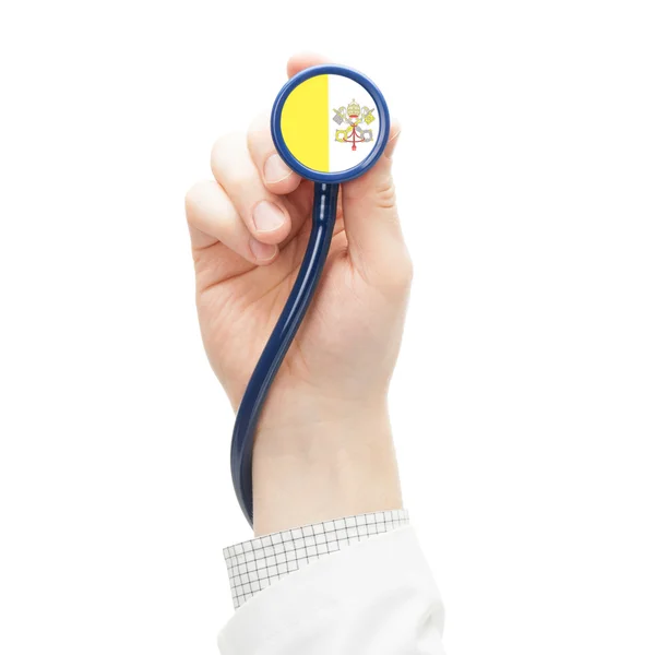 Stethoscope with flag series - Vatican City — Stock Photo, Image