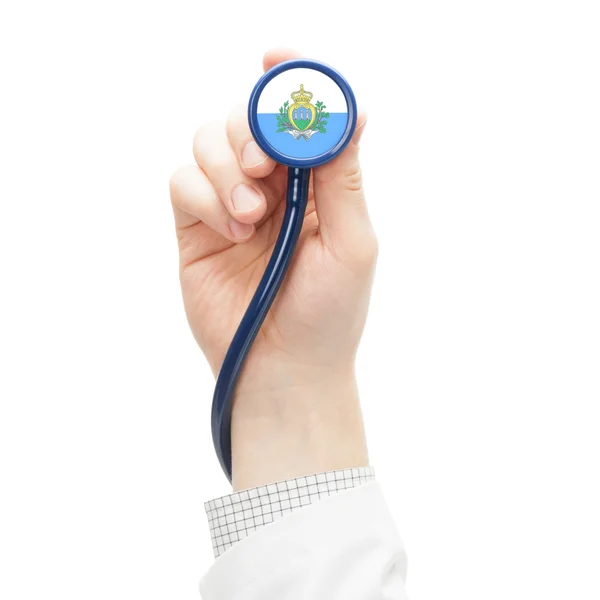 Stethoscope with flag series - San Marino — Stock Photo, Image