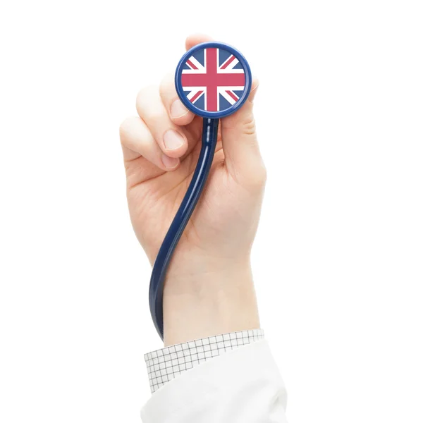 Stethoscope with flag series - United Kingdom — Stock Photo, Image