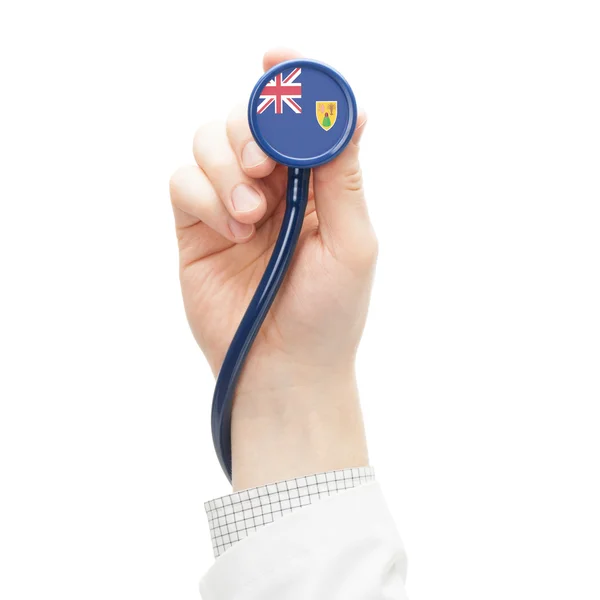 Stethoscope with flag series - Turks and Caicos Islands — Stock Photo, Image