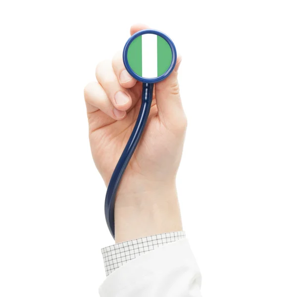 Stetoskop ile bayrak serisi - Nijerya — Stok fotoğraf