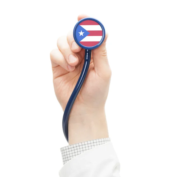 Stethoscope with flag series - Puerto Rico — Stock Photo, Image