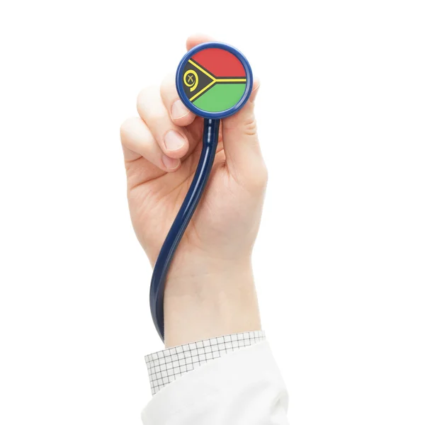 Stethoscope with flag series - Vanuatu — Stock Photo, Image