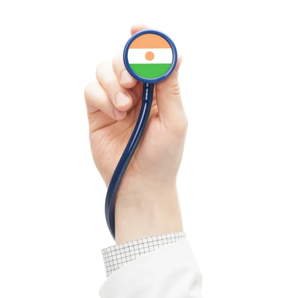 Stethoscope with flag series - Niger — Stock Photo, Image