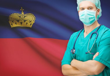 Cerrah ile arka plan serisi - Liechtenstein ulusal bayrak