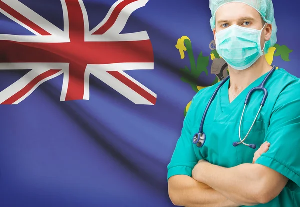 Surgeon with national flag on background series - Pitcairn Island — Stock Photo, Image