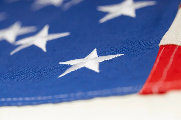 Bandera de Estados Unidos de América - closeup estudio tiro —  Fotos de Stock