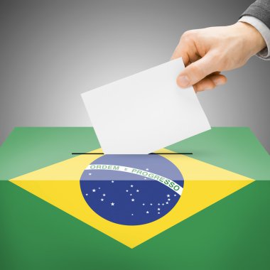 Oy sandığı ulusal bayrak - Brezilya boyalı