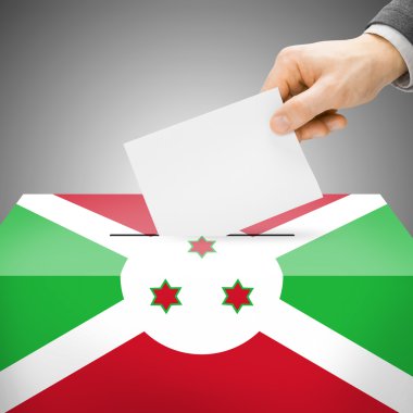 Oy sandığı ulusal bayrak - Burundi boyalı
