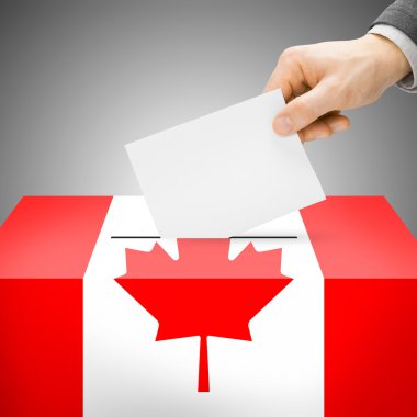 Ulusal bayrak - Kanada oy sandığı boyalı