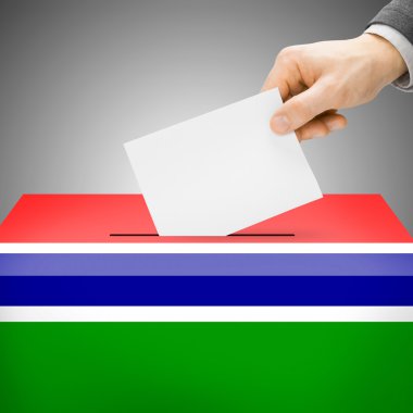 Oy sandığı ulusal bayrak - Gambiya boyalı