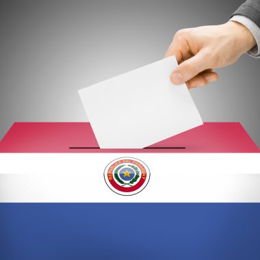 Oy sandığı ulusal bayrak - Paraguay boyalı
