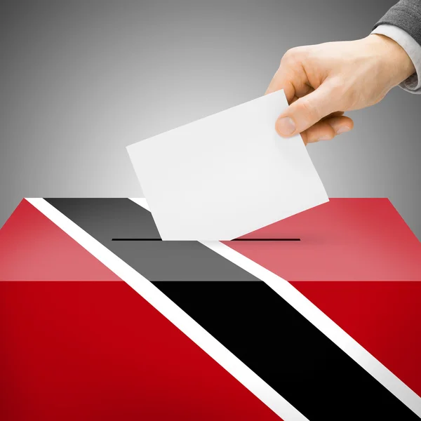 Urna, pintado en la bandera nacional - Trinidad y Tobago —  Fotos de Stock