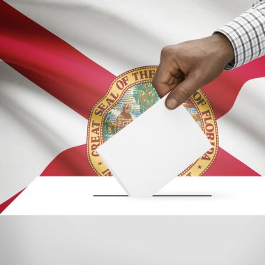 Oy sandığı bizimle Devlet bayrağı arka plan serisi - Florida