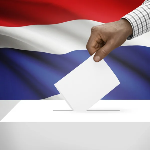 Ballot box with national flag on background series - Thailand — Stock Photo, Image