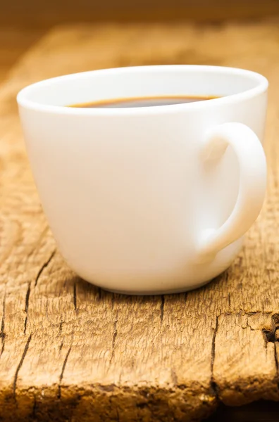 Chiuda sul colpo della tazza di caffè nero — Foto Stock