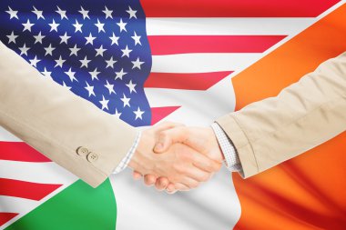 İşadamları el sıkışma - Amerika Birleşik Devletleri ve İrlanda