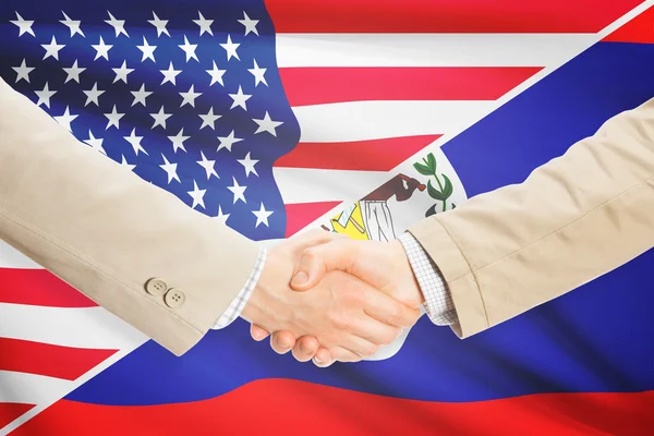 Unternehmer-Handshake - USA und Belize — Stockfoto