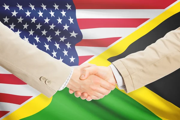 Businessmen handshake - United States and Jamaica — Stock Photo, Image