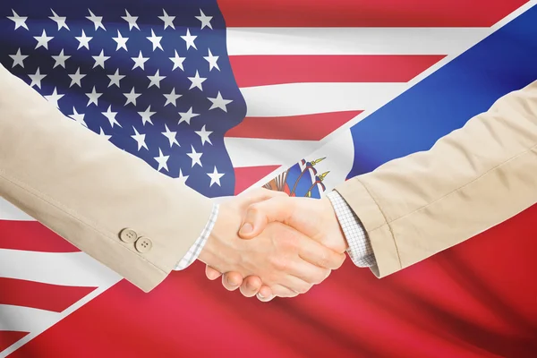 Businessmen handshake - United States and Haiti — Stock Photo, Image