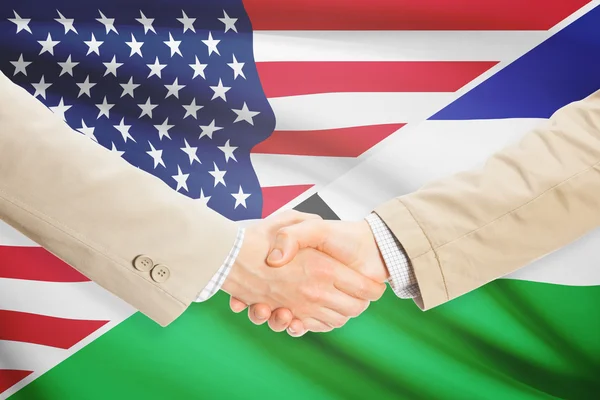 Бизнесменов рукопожатие - Соединенные Штаты Америки и Лесото — стоковое фото