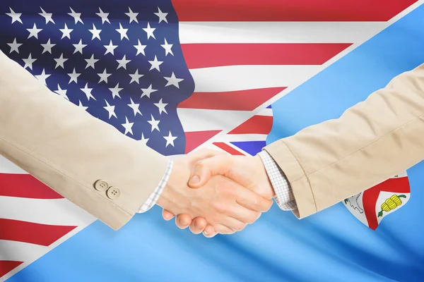 Businessmen handshake - United States and Fiji — Stock Photo, Image