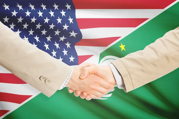 Businessmen handshake - United States and Macau — Stock Photo, Image