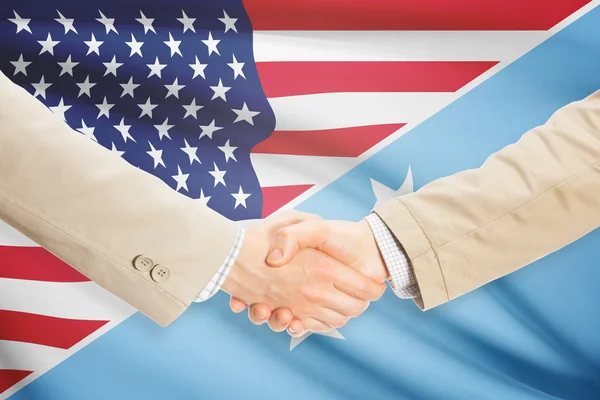 Businessmen handshake - United States and Micronesia — Stock Photo, Image