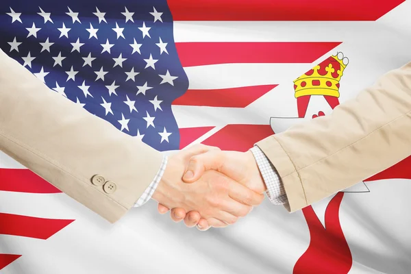Businessmen handshake - United States and Northern Ireland — Stock Photo, Image
