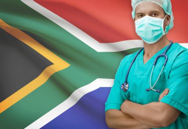 Cerrah ile bayrak arka plan serisi - Güney Afrika