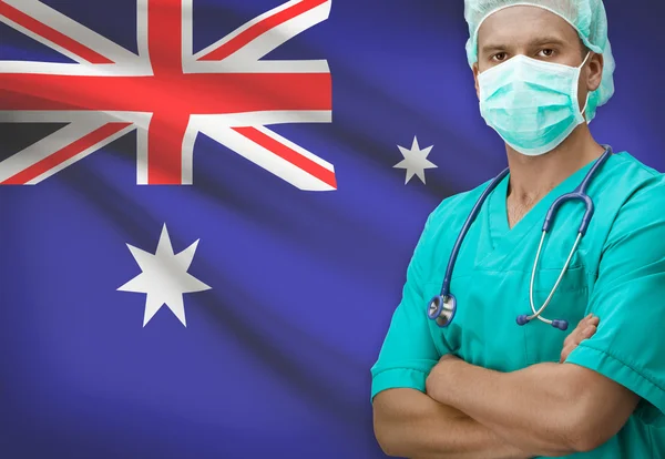 Kirurg med flaggan på bakgrunden serien - Australien — Stockfoto