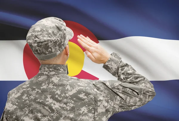 Soldaat die ons staat vlag serie - Colorado — Stockfoto