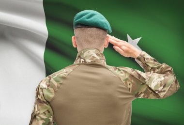 Ulusal askeri güçleri ile arka plan kavramsal serisi - Pakistan bayrağı