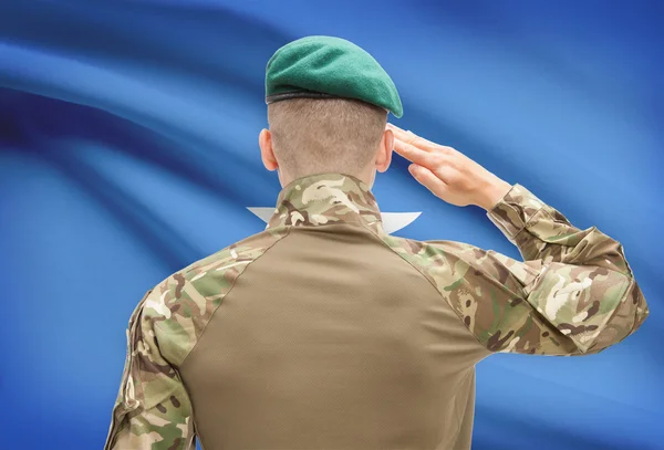 National military forces with flag on background conceptual series - Somalia — Stock Photo, Image