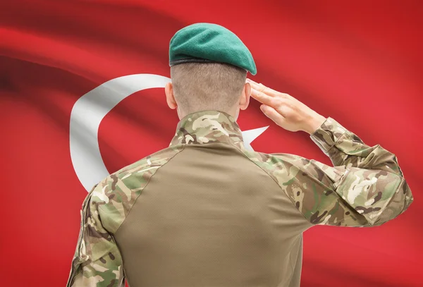 Nationale Streitkräfte mit Flagge auf konzeptionellen Hintergrund Serie - Türkei — Stockfoto