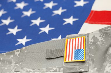 ABD Ordusu Amerikan bayrağı üniforma