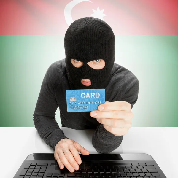 Cybercrime concept with national flag - Azerbaijan — Stock Photo, Image