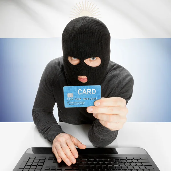 Cybercrime-Konzept mit Nationalflagge - Argentinien — Stockfoto