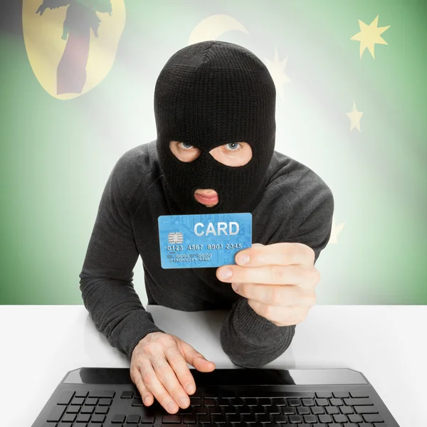 Cybercrime concept with national flag - Cocos (Keeling) Islands — Stock Photo, Image