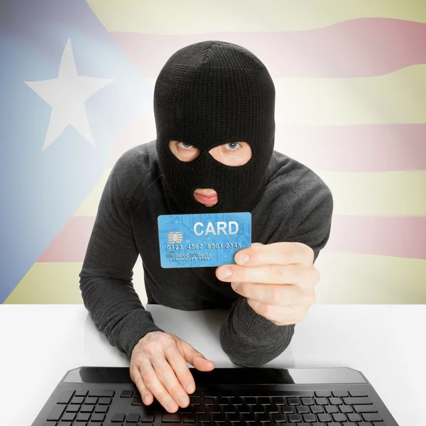 Cybercrime concept with national flag - Estelada — Stock Photo, Image