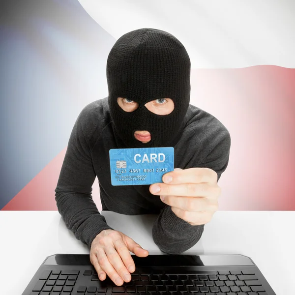 Cybercrime concept with national flag - Czech Republic — Stock Photo, Image