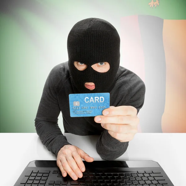 Cybercrime concept with national flag - Zambia — Stock Photo, Image