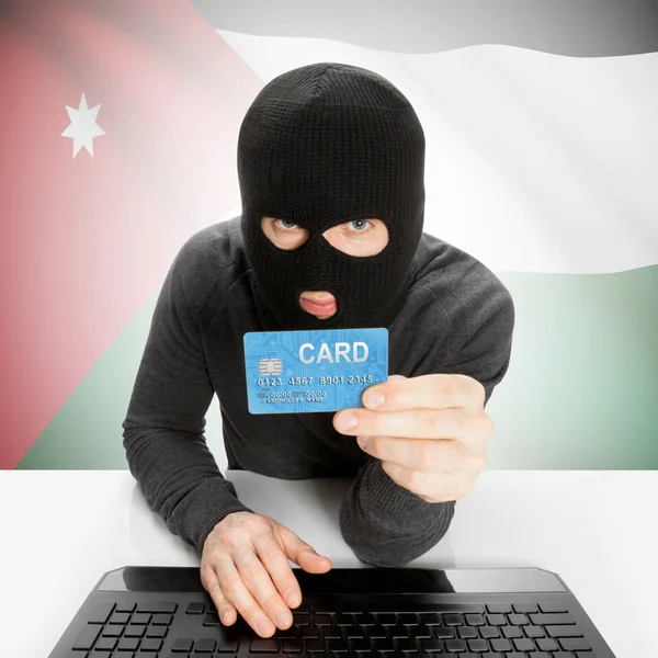 Cybercrime concept with national flag - Jordan — Stock Photo, Image